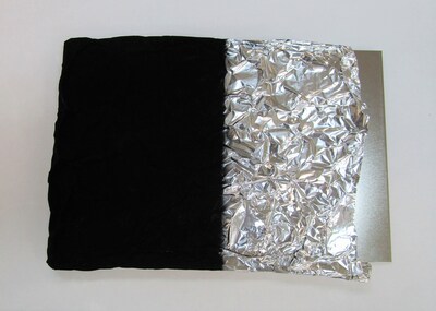 LUSHADE® BLACK　on aluminum foil.