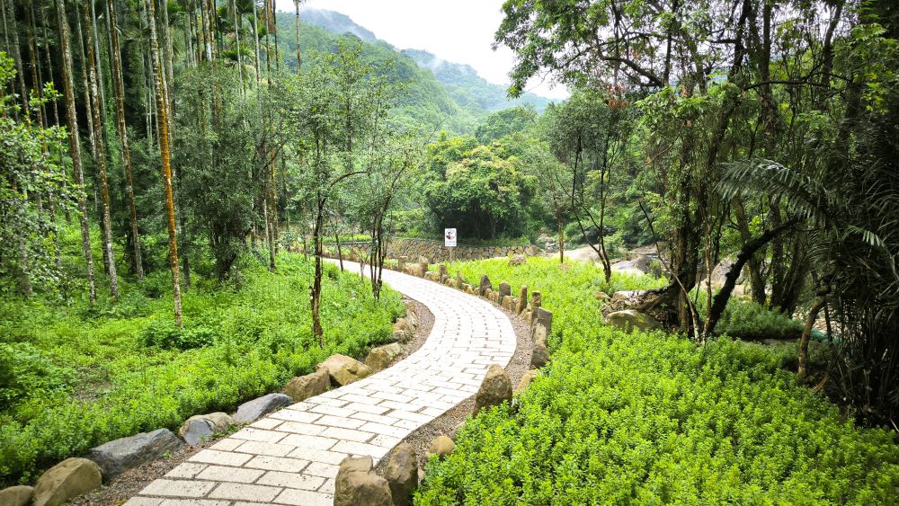 《圖說》農業局工程團隊將原先溪岸小徑改善為通往焦炭窯的親水步道。〈農業局提供〉