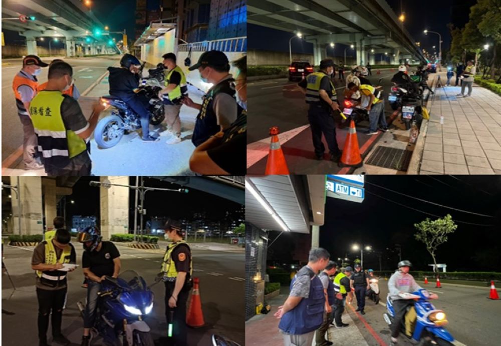 《圖說》警察局、環保局、監理機關執行「聯合稽查」。〈交通局提供〉