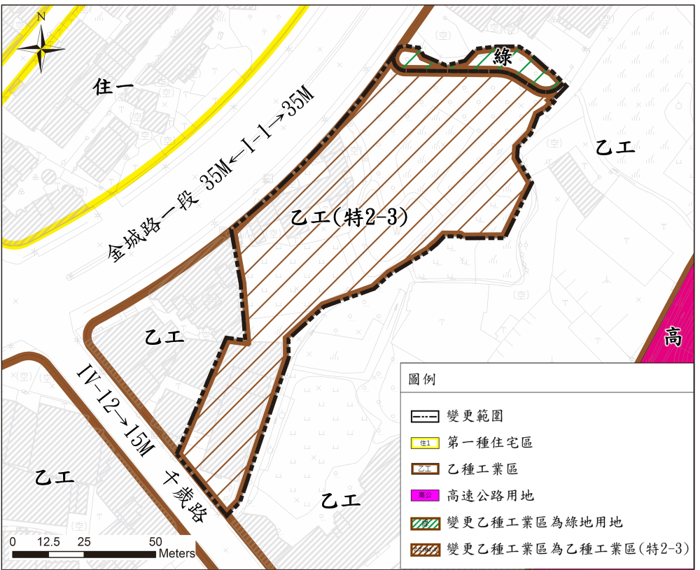 《圖說》都市計畫變更內容示意圖。〈城鄉局提供〉