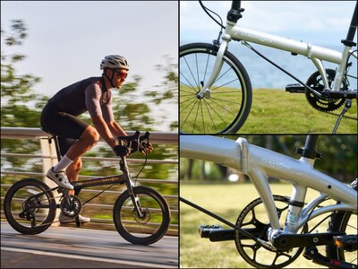 DAHON P18 Ultra Folding Road Bike (Left), DELTECH cable (Upper right), Super Downtube (Lower right)