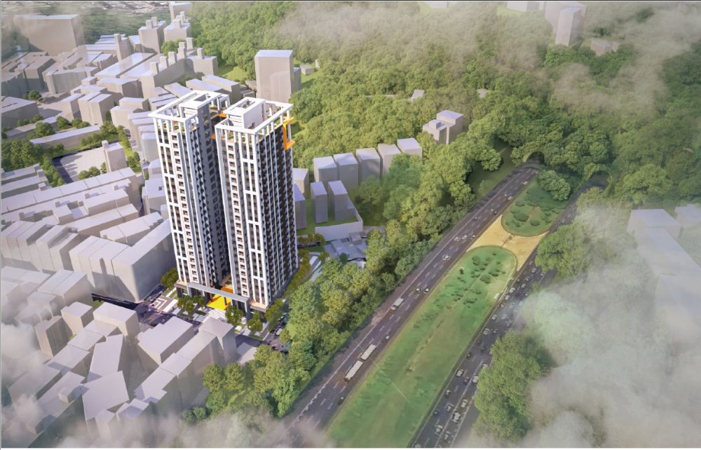 《圖說》中和基地未來建築規劃構想示意圖。〈城鄉局提供〉