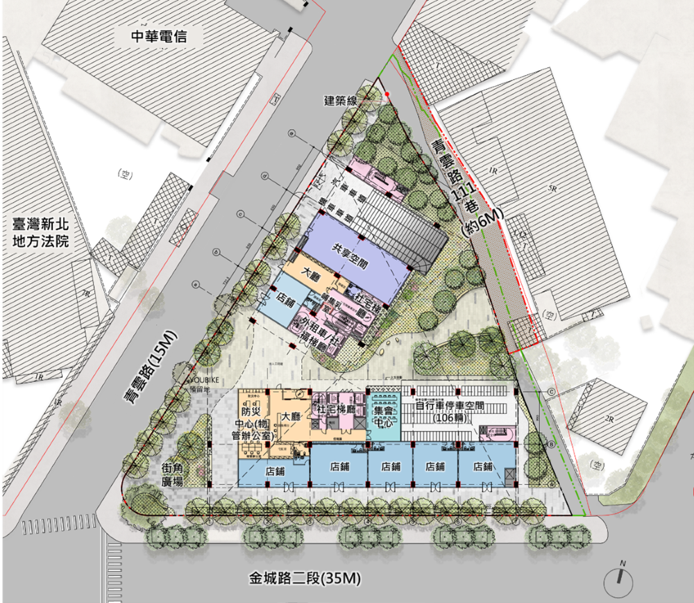 《圖說》土城基地未來空間配置示意圖。〈城鄉局提供〉