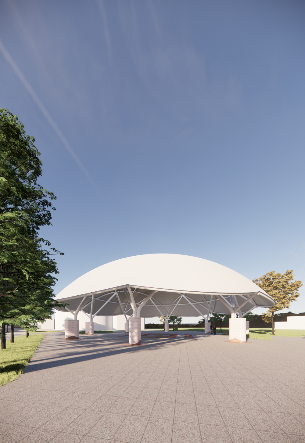 《圖說》三峽原住民族歲時祭儀廣場完工模擬圖。〈新北市政府提供〉