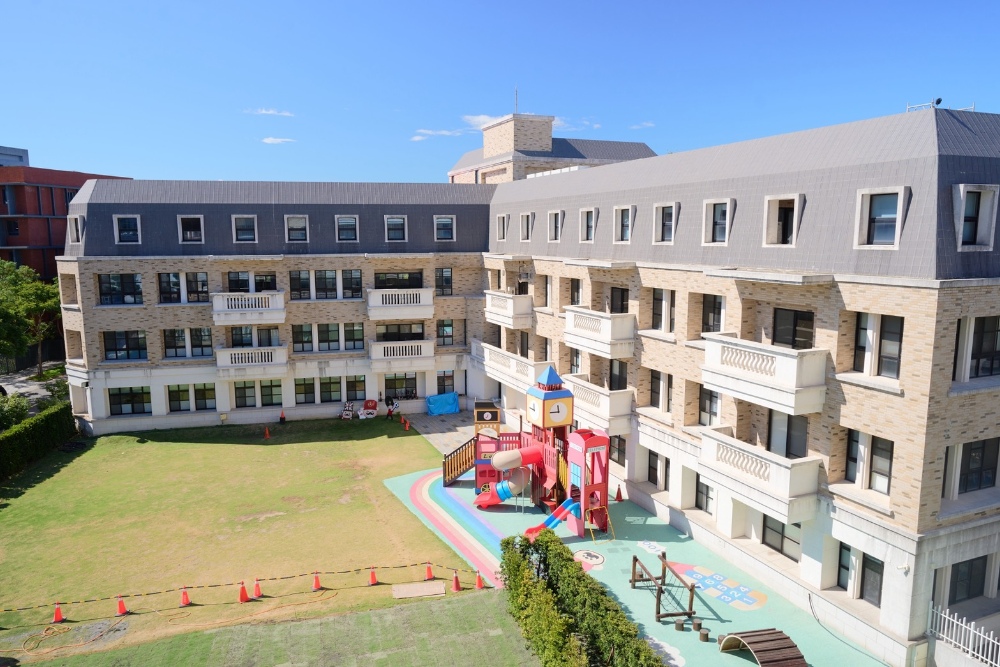 ▲座落於林口東湖路的翰科教育大樓，象徵創新教育理念的落實與實踐。