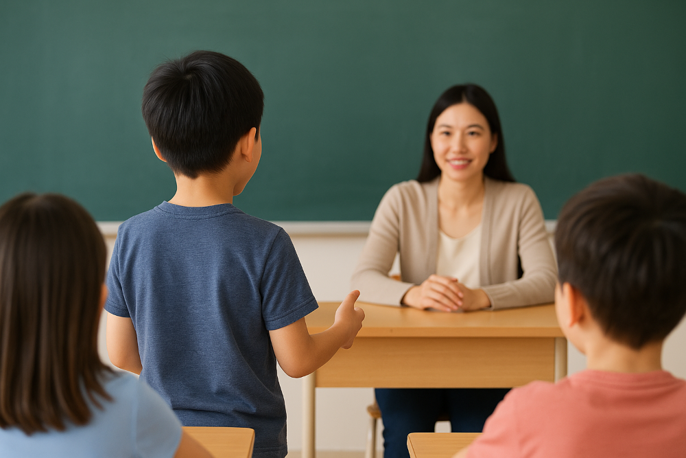 《圖說》兒童表達示意圖〈非真實照〉。〈臺北醫院提供〉