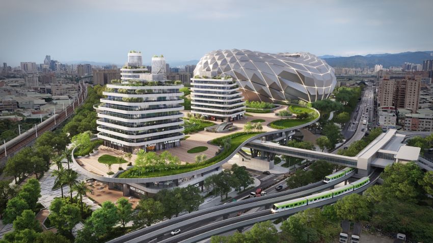 《圖說》樹林巨蛋模擬示意圖。〈城鄉局提供〉