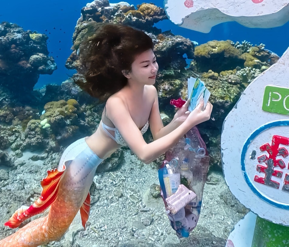 活動透過「淨灘」、「淨海」與「海底寄信」三大主軸，鄭婷怡期盼這個浪漫的行動能讓更多民眾感受到海洋永續的重要性。(圖/鄭婷怡 提供)