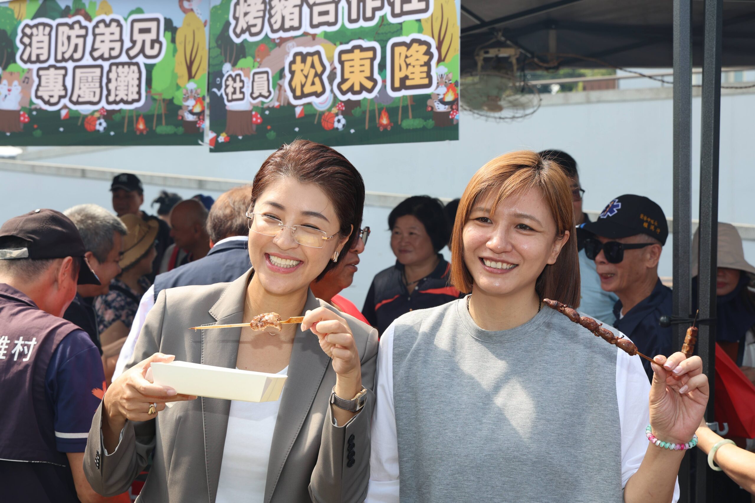 南投原之驛千人烤肉派對、獵人盃射箭賽及烤豬職人合作社揭牌、開業場面盛大