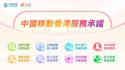 中國移動香推出「心級服務」八大服務承諾 中國移動香推出「心級服務」八大服務承諾
