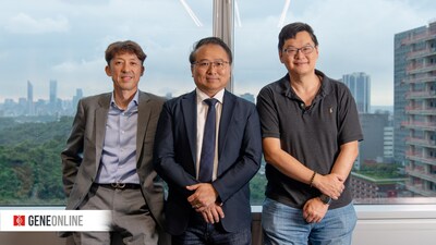 （左起）Axil Capital 執行合夥人 Frederick Shane、安立璽榮生醫董事長陳泓愷與台杉投資生技基金執行合夥人黃立鑫（攝影：基因線上）