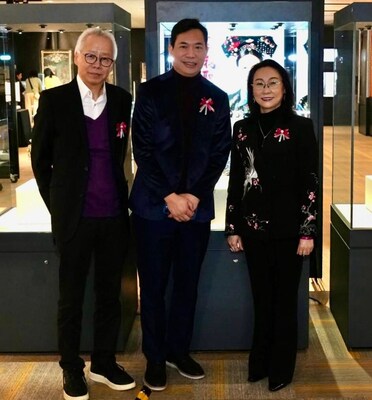 記者會上嘉賓合照（由左至右）：楊永祥先生 (影音使團董事) 、袁文輝先生（影音使團創辦人)、喬瑞平女士 (香港中華文化總會執行會長、喬氏文化研究會榮譽會長、喬家文化投資集團董事長)