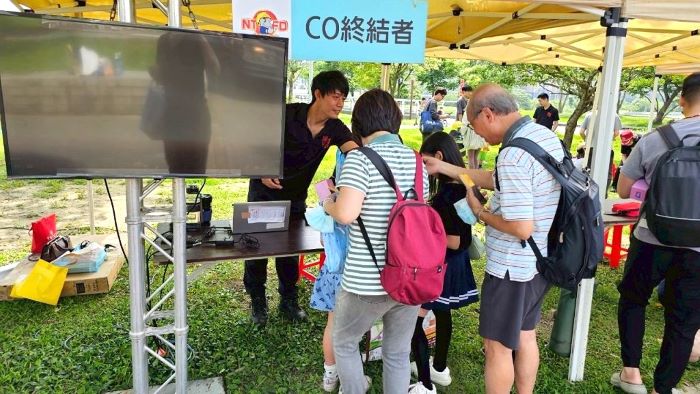 《圖說》活動設攤宣導。〈消防局提供〉