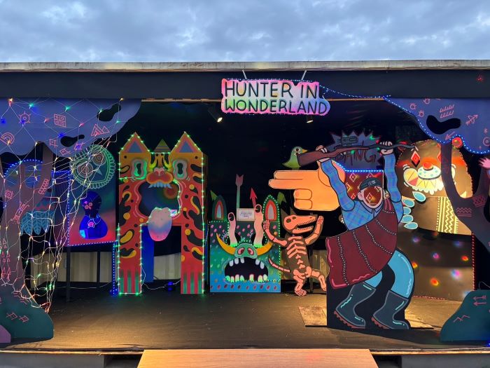 《圖說》《獵人的山林奇遇》現場燈區照。〈原民局提供〉