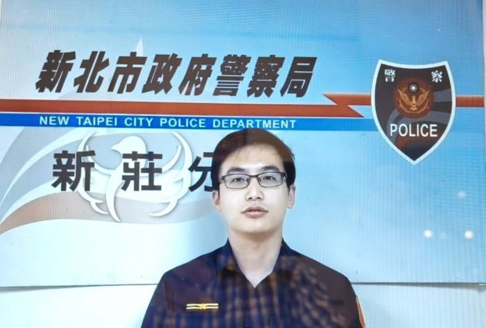 《圖說》中港派出所所長孫祥皓說明案由。〈新莊分局提供〉