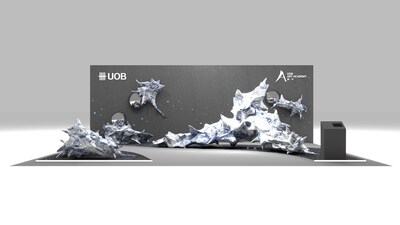 藝術中環2026大華銀行藝術空間呈獻：凌佩詩，《白鏡——內觀之境》（2026），大型水墨互動裝置。圖片由大華銀行提供。