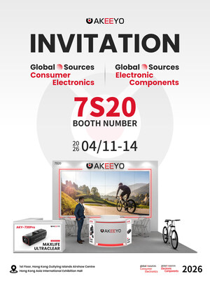 AKEEYO 於 2026 香港環球資源展 — 7S20 展位，4 月 11 至 14 日
