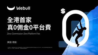 Webull HK 宣布「真0收費」成標準定價  美港股交易0佣金0平台費