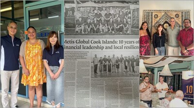 （圖左）《Cook Islands News》記者留影；（圖右）庫克群島金融服務發展局（FSDA）留影