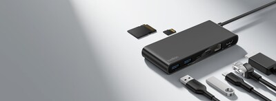 Connect USB-C 8合1 HUB(2.5G乙太網路)支援 4K@60Hz解析度,並提供高達 2.5Gb 乙太網路。 Connect USB-C 8合1 HUB(2.5G乙太網路)支援 4K@60Hz解析度,並提供高達 2.5Gb 乙太網路。